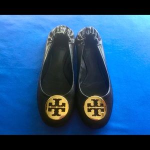 Tory Burch Black Ballet Flats size 8